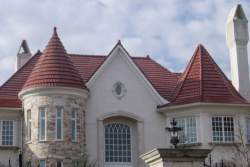 Graduated French Tile in Custom Gloss Burgundy